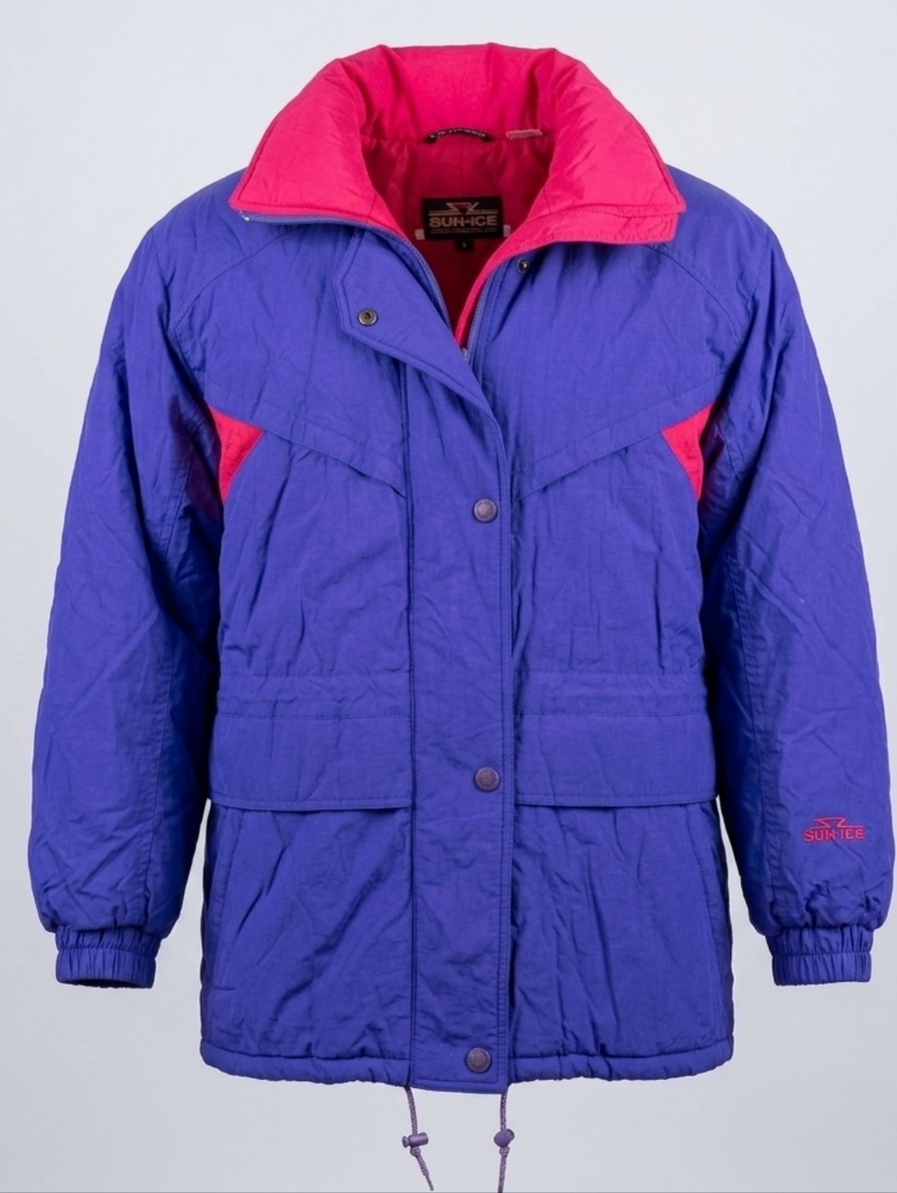 Vintage Sunice Purple And Pink Women's Full Zip Ski/Snow Thermal Jacket Size 10